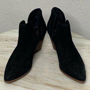 Frye boots ankle suede women’s sz 10 Black “Reima” cut out style 3470676